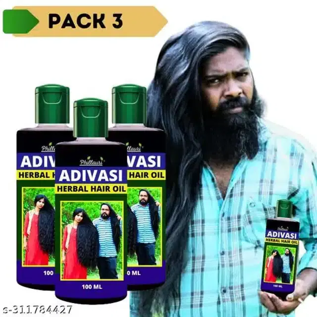 Phillauri Adivasi Hair Oil, 100 ml, Pack of 3