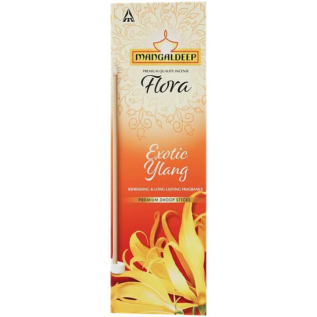 Mangaldeep Flora Dry Dhoop Sticks - Exotic Ylang 24 Pcs
