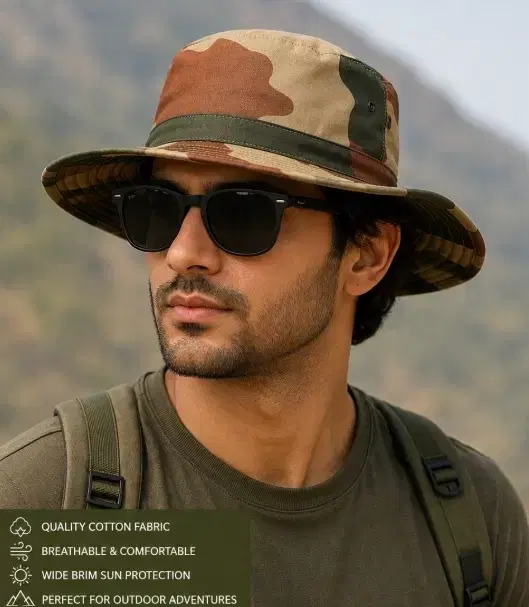 Multicolour Polyblend Cap for Men, Free Size (Multicolour, Free Size)
