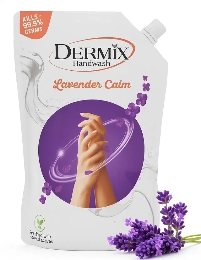 Dermix Hand Wash Lavender 750ml (Refill)