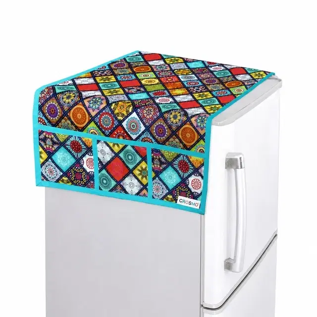 Fridge Cover Top with 6 Utility Pockets