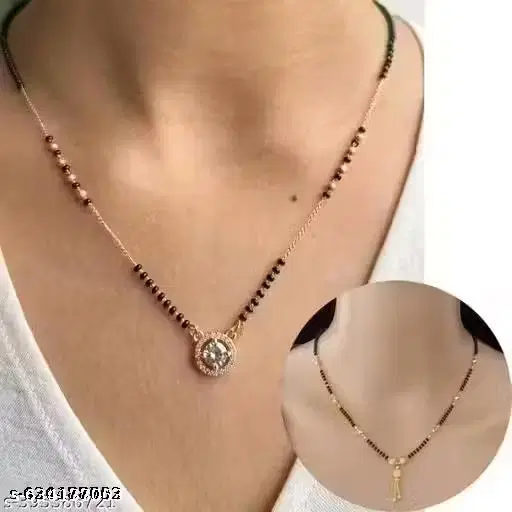 Single Strand Mangalsutra 18 inch for Women, Pack of 2