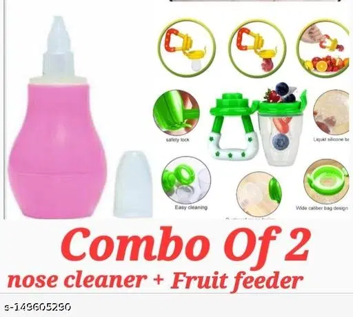 Combo Of Baby Nose Cleaner Aspirator And Food Feeder