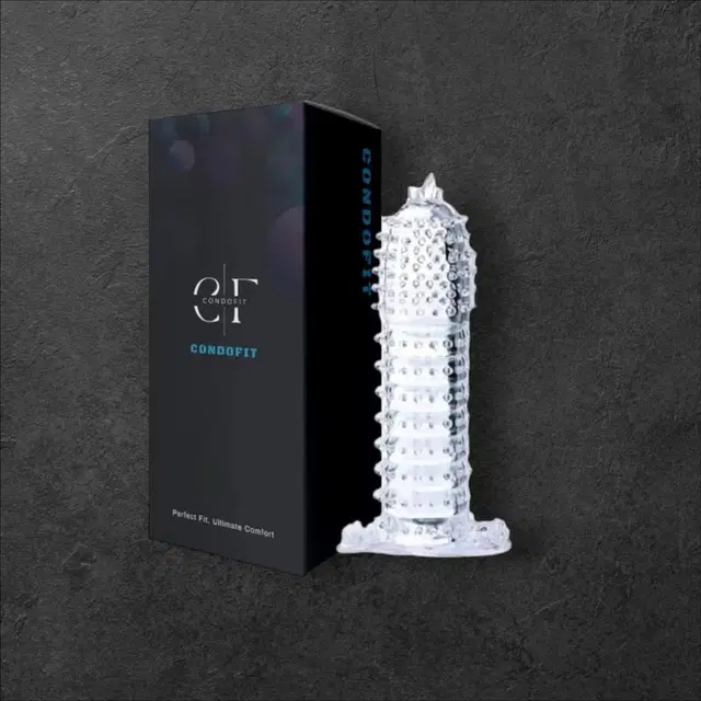 Crystal Dotted Reusable Condom for Men, Transparent