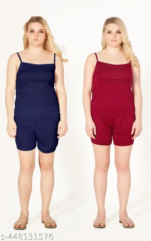Printed Camisole for Women, Pack of 2 (Multicolor, S)