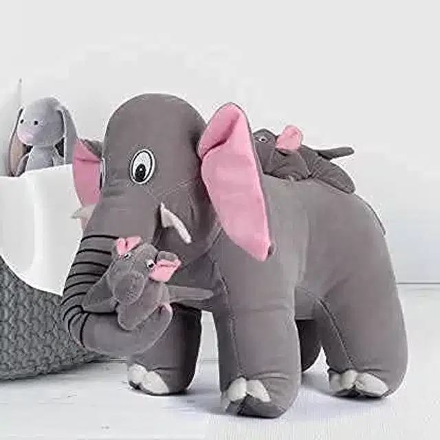 Mother Elephant Soft Toy, Grey, 45 cm