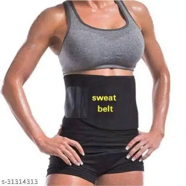 Sweat Belt for Unisex, Black, Free Size