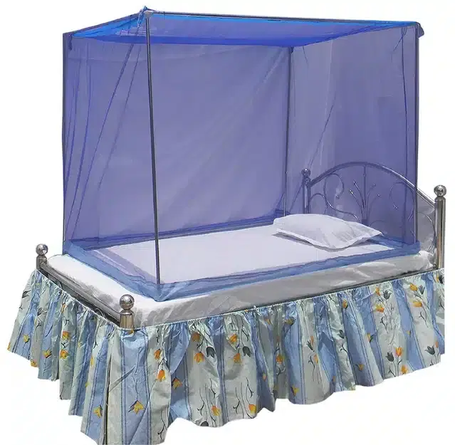Single Bed Mosquito Net, Blue, 6x3 feet