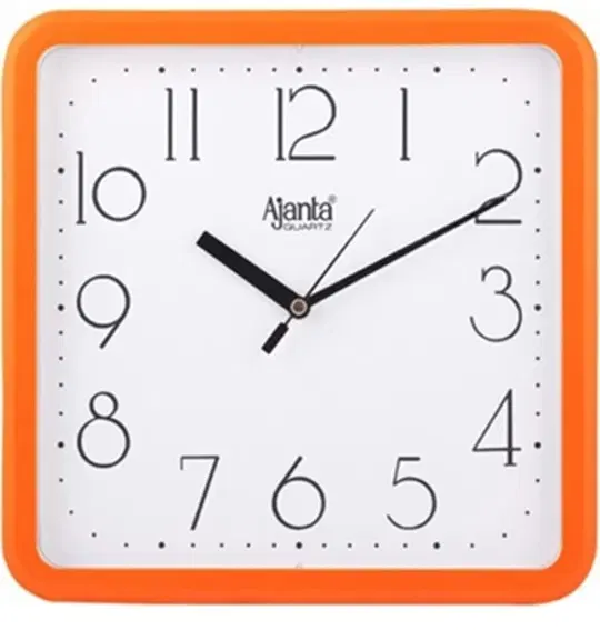 Ajanta Analog Wall Clock, Orange & White