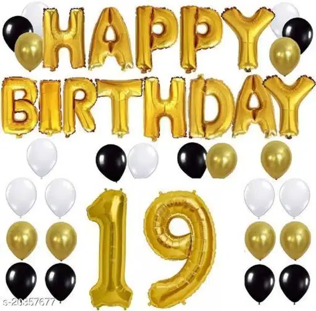 Birthday Decoration Kit, Multicolor, Set of 54