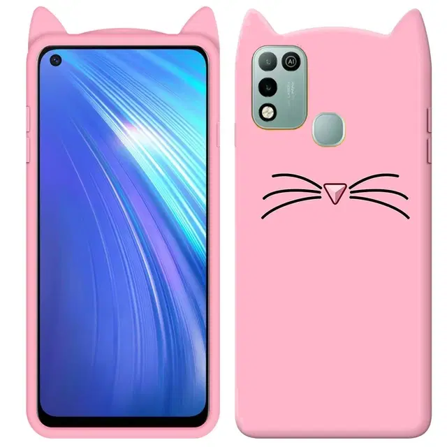 Rubber Mobile Back Cover for Infinix Smart 5 (Pink)