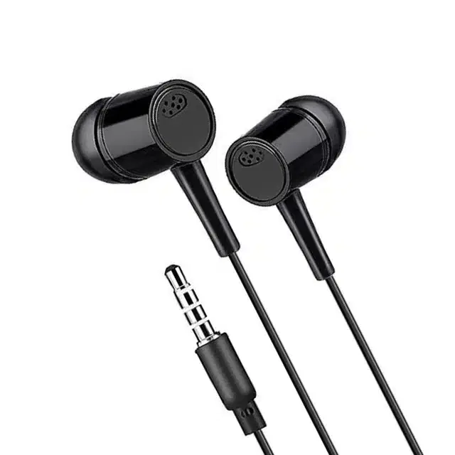 Wired Earphones with Microphone, Black