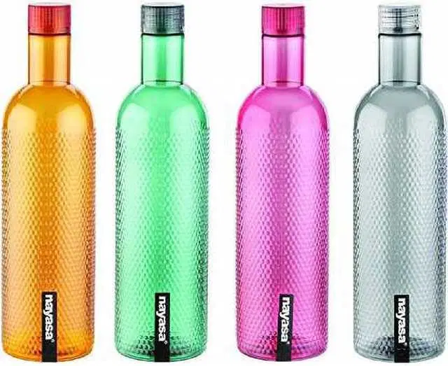 Turtle Fridge Pet Bottle, Black & Pink, 1000 ml, Pack Of 2, A8