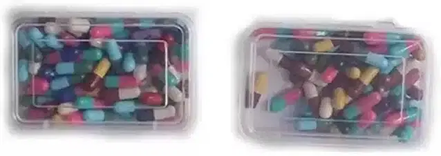 Plastic Pills Containers, Multicolor, Pack of 2