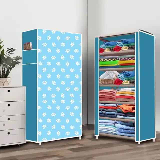 Portable Lightweight Cloth Storage Bag, Sky Blue
