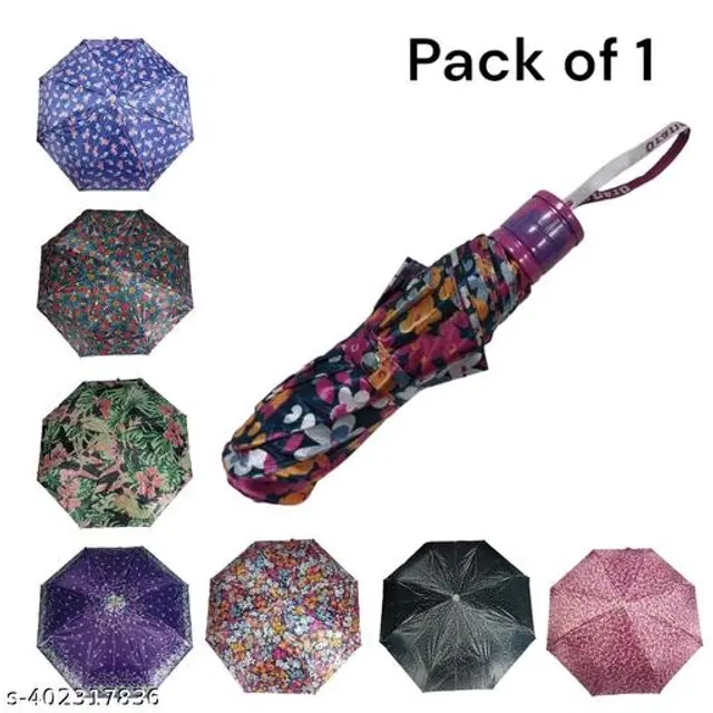 Polyester Foldable Umbrella, Assorted, Pack of 1