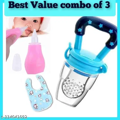Baby Bib With Fruit Feeder And Nose Cleaner