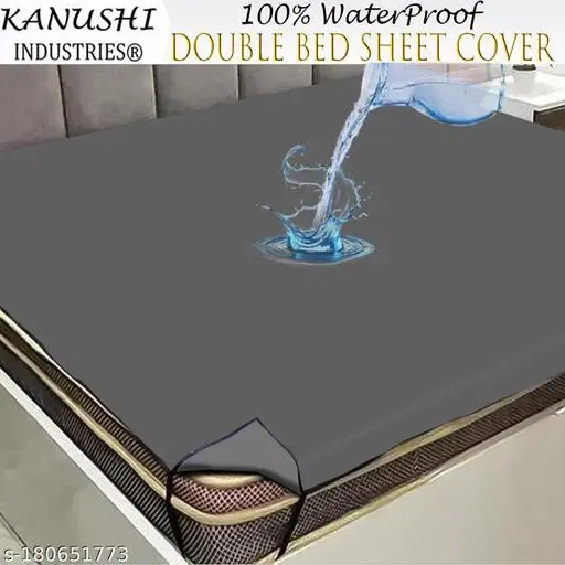 KANUSHI Industries® Bed Mattresses Protectors (Double-Bed-Sheet-W.F-GREY-01)