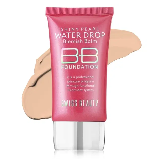 Swiss Beauty Matte Shiny Pearl Water Drop Blemish Long Lasting Balm Bb Lightweight, Liquid Foundation, Face Makeup, Shade- 03, 40 ml