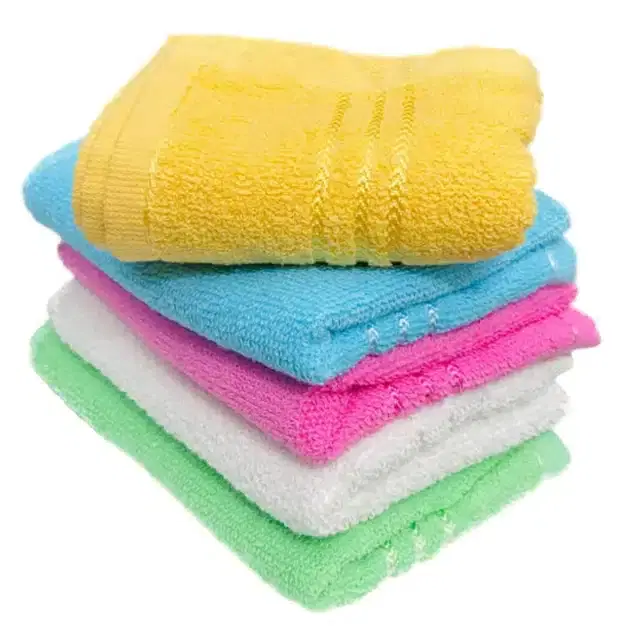 Cotton 300 GSM Face Towel , Pack of 4