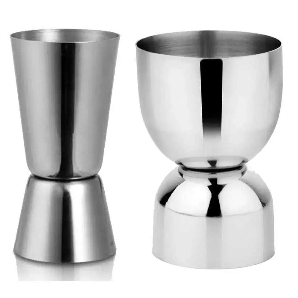 Oc9 Stainless Steel Double Sided Peg Measure 30 ml & 60 ml, Pack Of 2