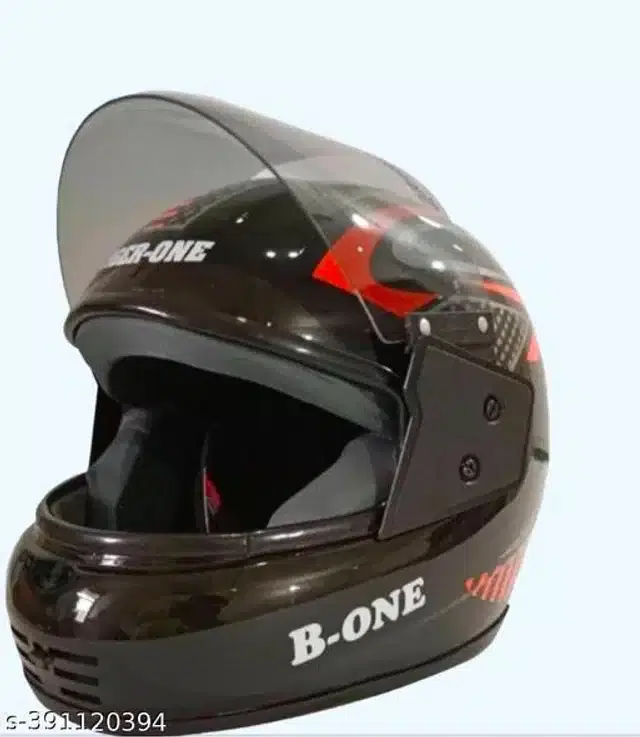 Full Face Helmet for Men & Women, Black & Orange