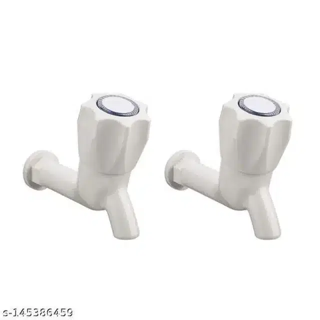 Bathroom Tap, White, Pack Of 2