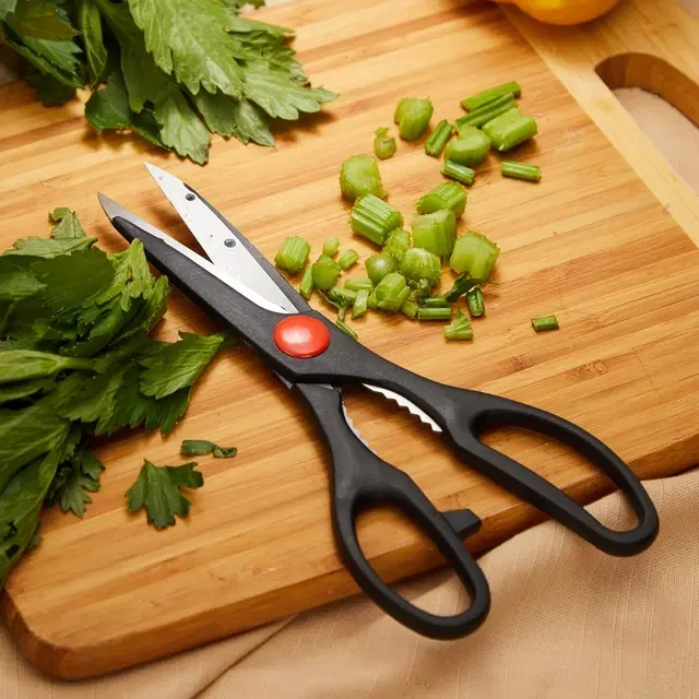 Multifunction Metal Craft Scissors With Shear Bottle Opener (Pack Of 1) (Black)