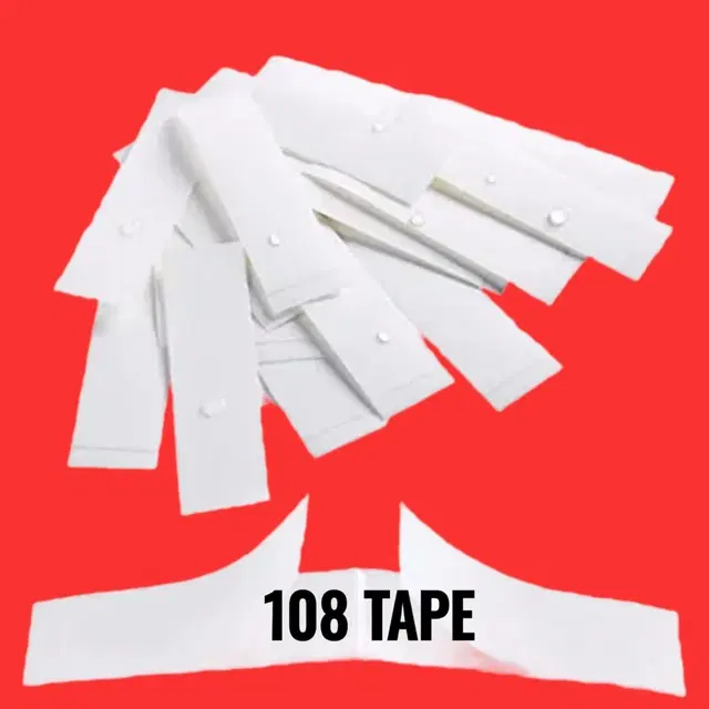 Acrylic Film Clothing 108 Double Sided Tape Strips, Transparent, Set of 1