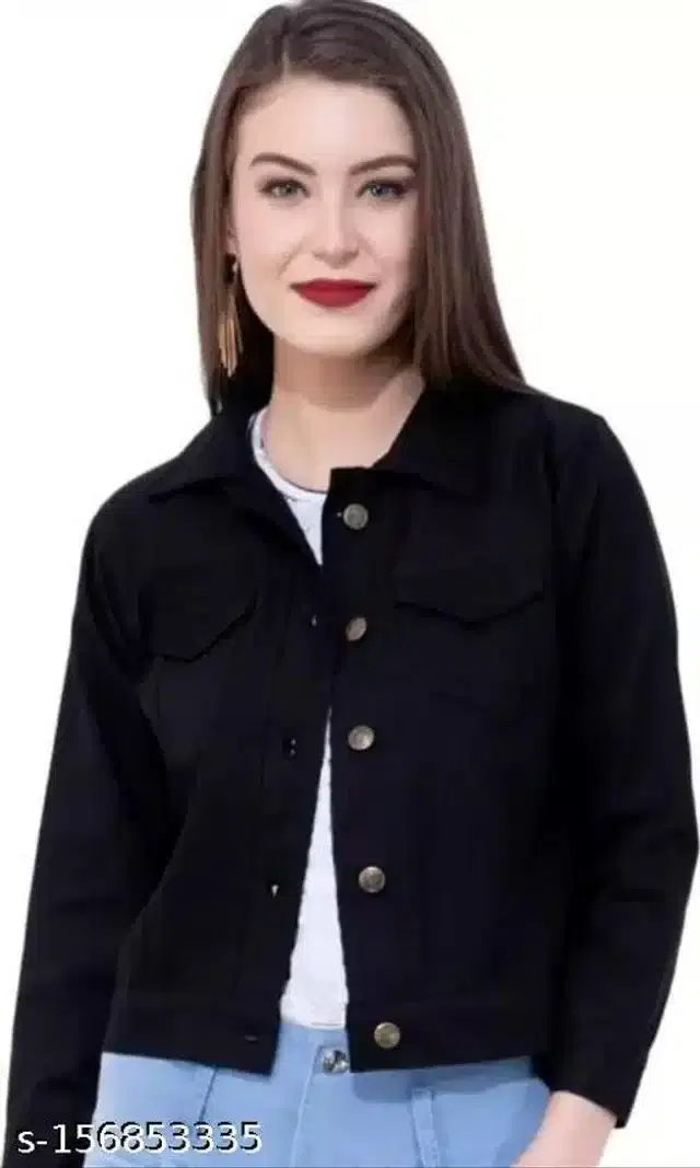Jackets for Girls (Black, 12-13 Years)