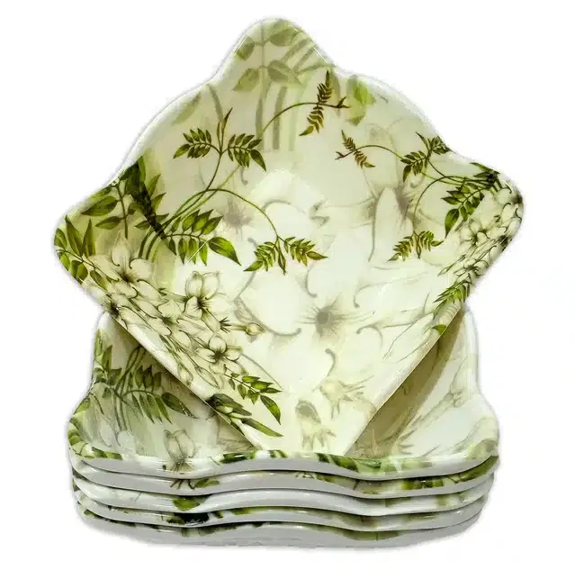 Melamine Snacks & Dessert Bowl Set, Multicolor, Pack of 6