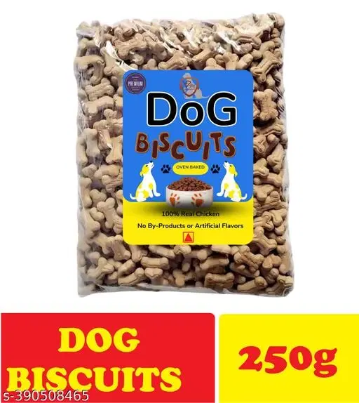 Real Chicken Flavour Dog Biscuits for Dogs, Puppy 250gm ,(Pack Of 1)