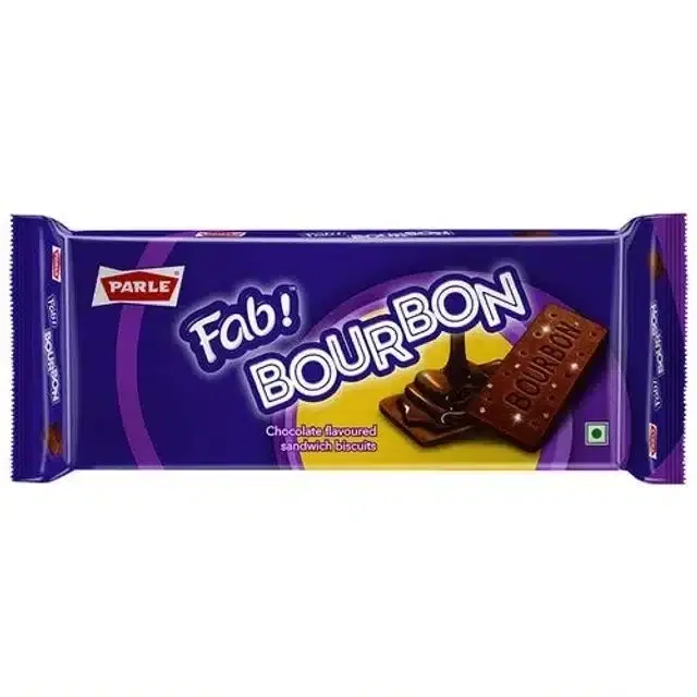 Parle Fab Bourbon Chocolate Flavored Sandwich Biscuits 450 g