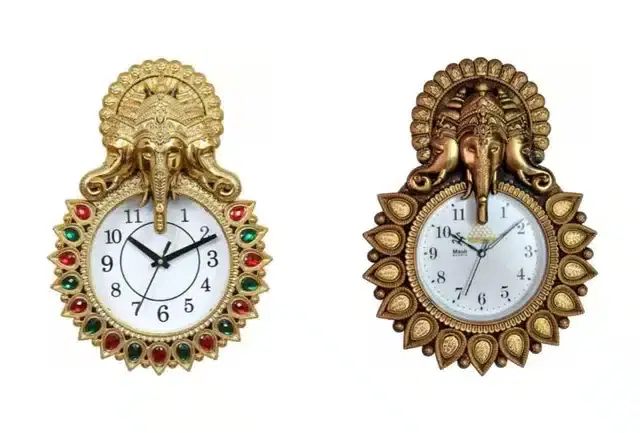 Designer Wall Clocks, Multicolor, Pack of 2