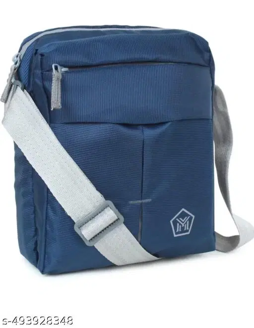 Polyester Cross Body Bag for Men, Navy Blue