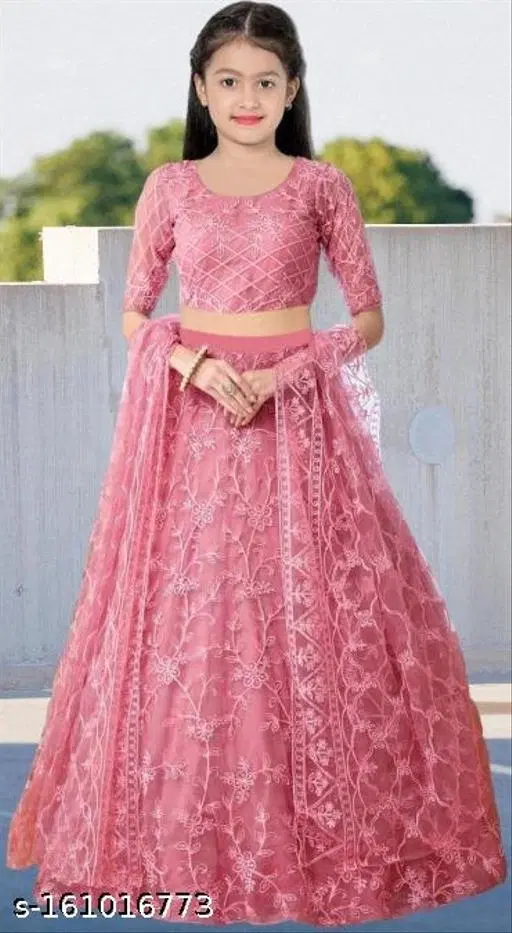 Lehenga Choli for Women (Pink, 7-8 Years)