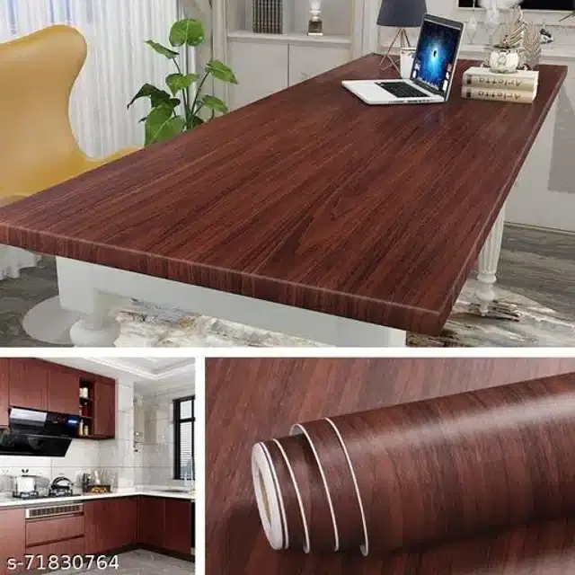 Vinyl Wallpaper for Home, Brown, 45x250 cm