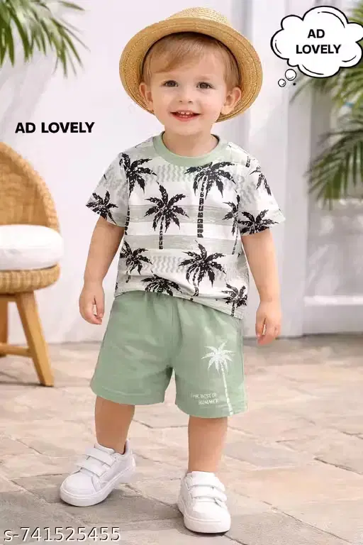 Boys Clothing Set Mint Green Poly Blend (12-18M)