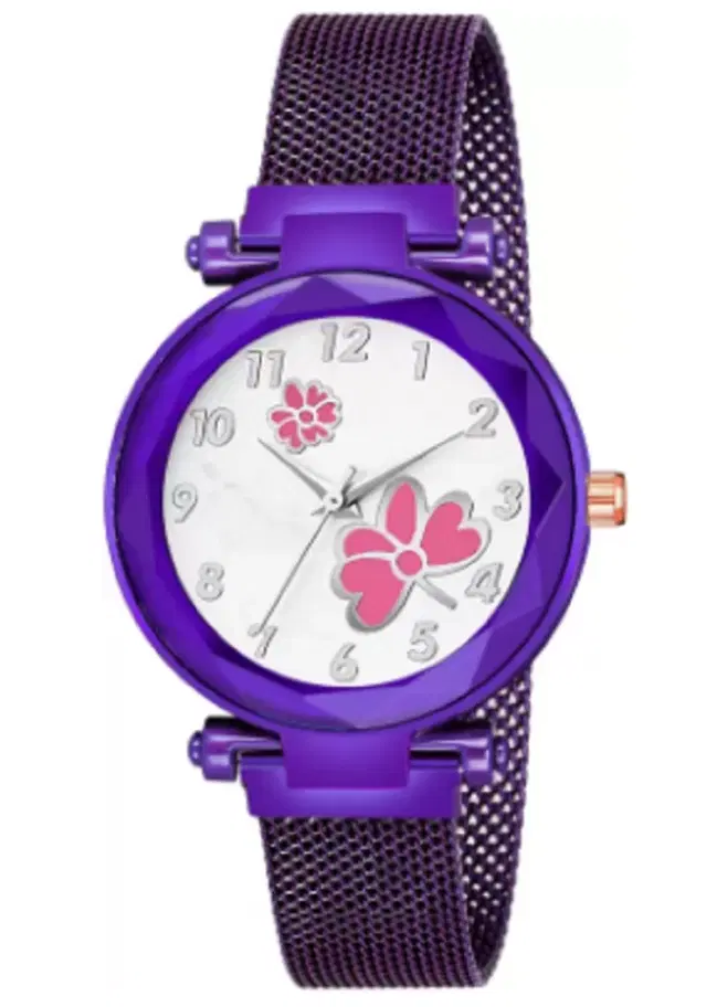 Analog Watch for Women & Girls (Purple)