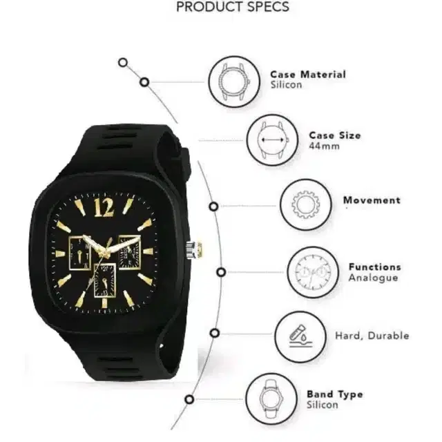 Analog Watch for Men (Black)