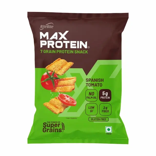 Ritebite Max Protein Spanish Tomato 5 g Protein Chips 32 g Pouch