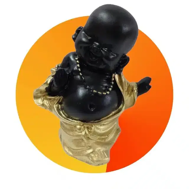 Laughing Buddha Showpiece, Gold