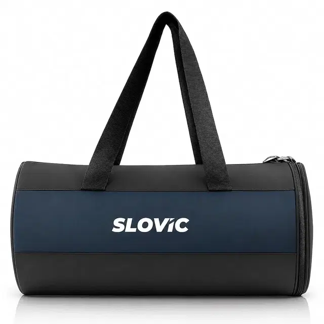 Slovic Gym Bag, Black And Blue, 20 L