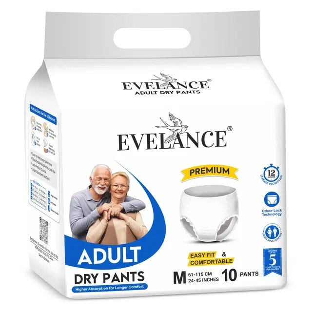 Evelance Adult Diapers (M) - 10 Diapers