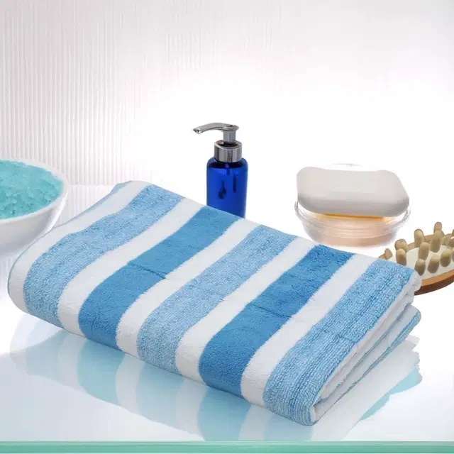 Safina Stripe Blue Bath Towel 68x135 cm Pack of 1