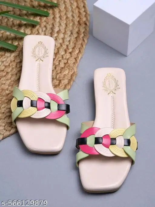 Shoetopia Girls Textured Flat Sandals Pink Size 3