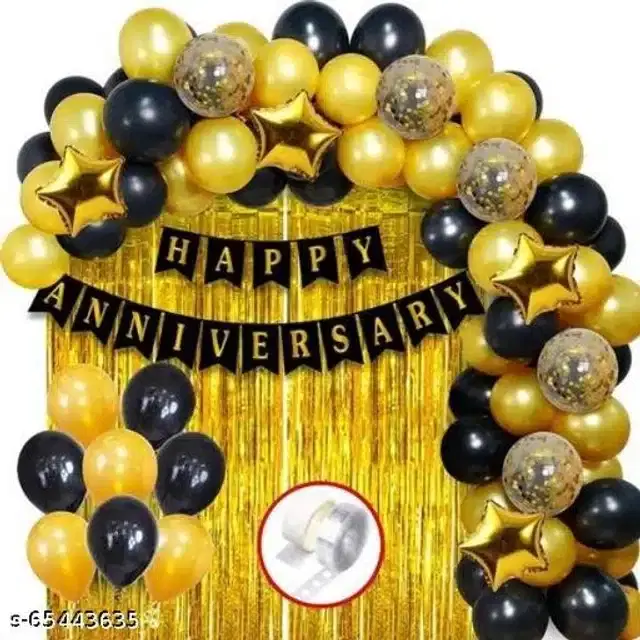 Anniversary Party Decoration Kit, Multicolor, Set of 44