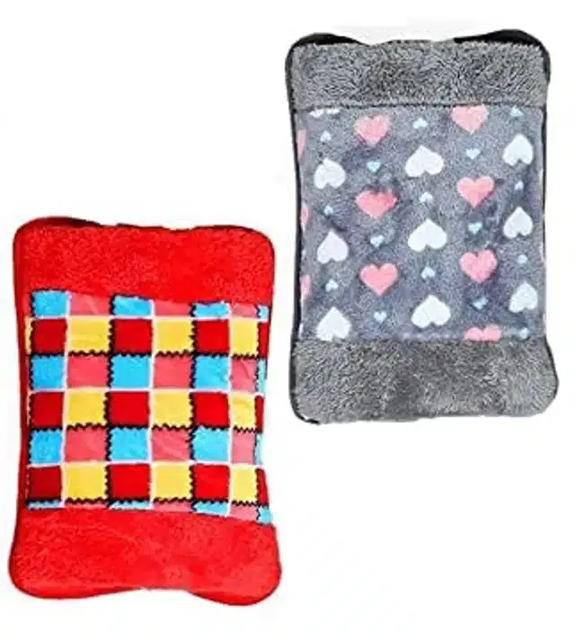 Electric Hot Water Bag for Pain Relief, Pack of 2, Multicolor