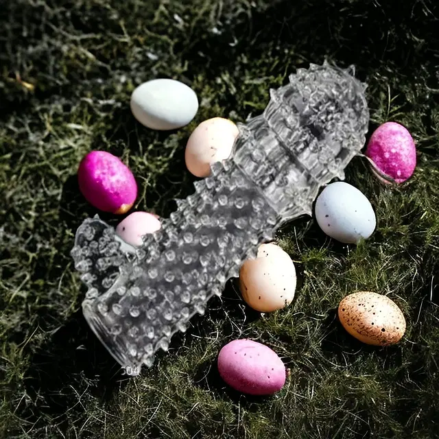 A R Silicone Crystal Dotted Condom for Men, Transparent