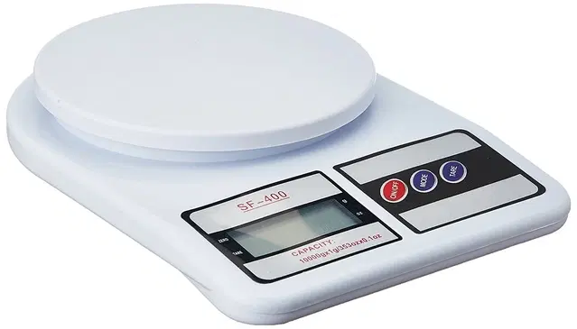 Electronic Digital 1Gram-10 Kg Weight Scale Kitchen Weight Scale Machine Weighing Scale  (White)